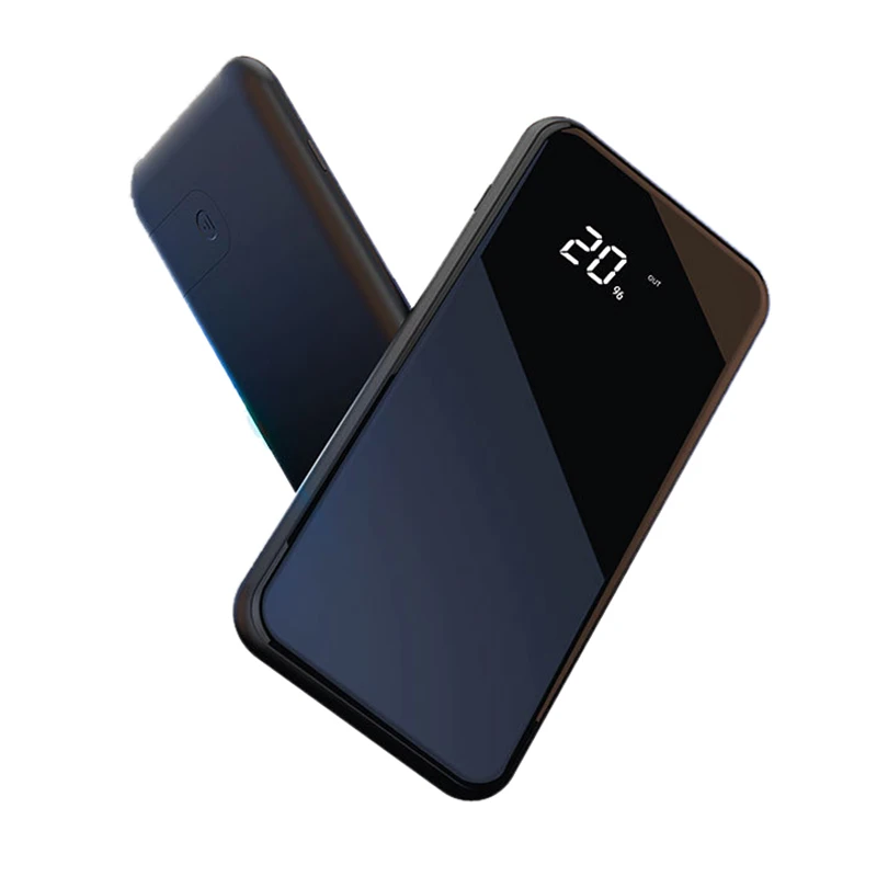 10000mAh QI Wireless Charger Power Bank For iPhone X Xs Xr 8 LCD Dual USB Battery Charger Wireless Powerbank For Samsung S9 S8