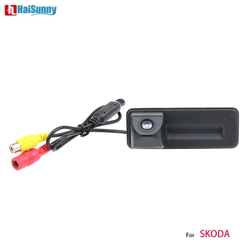 

HD CCd Car Trunk Handle Reverse Parking Rear View Camera For Skoda Roomster Fabia Octavia Yeti Superb For Audi A1