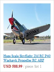 Огромный Scale skyflight 2 м размах крыльев RC P40 EPO Warhawk пропеллер RTF модель самолета готов к полету TH03129