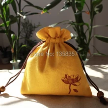 100 шт/партия джутовых/льняных подарочных мешков на шнурке для косметики/зерновых/wilget упаковки, размер быть настроен, различные цвета