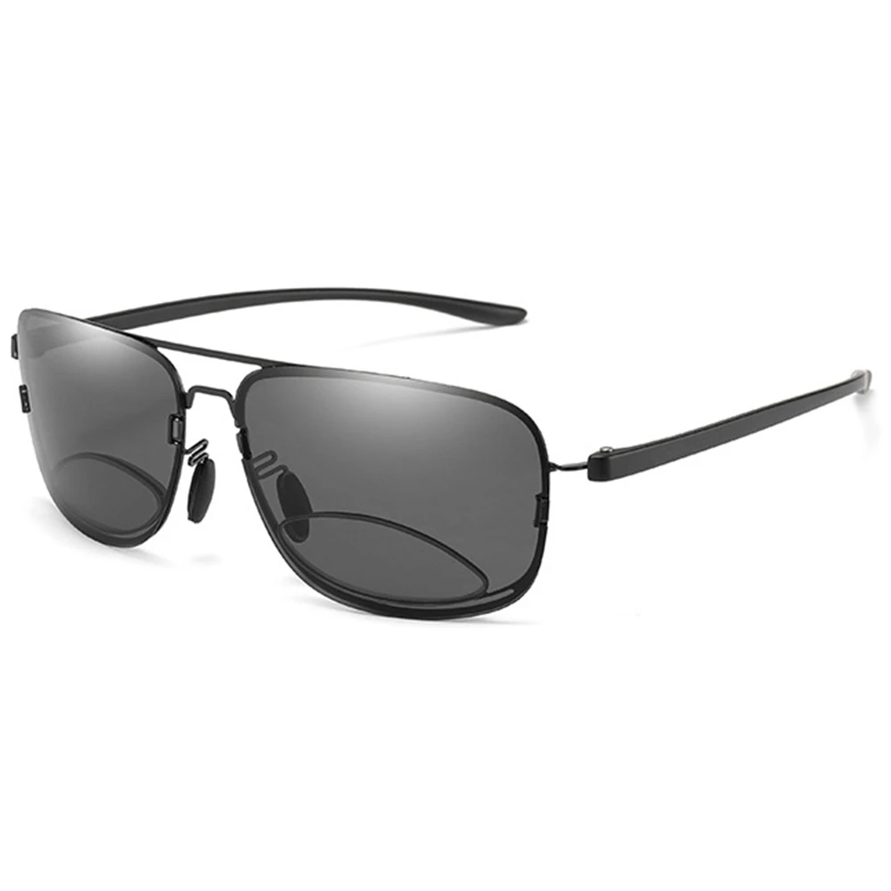Бифокальные поляризованные солнцезащитные очки для чтения+ 0,75+ 1+ 1,5+ 1,75 до+ 3,75 см. Близкие и дальние Ретро пилот большая оправа поляризованные солнцезащитные очки