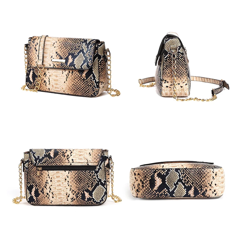  FUNMARDI Brand Snake Designer Women Bag Chain Strap Shoulder Bags Small Crossbody Bags For Women PU - 32922832975