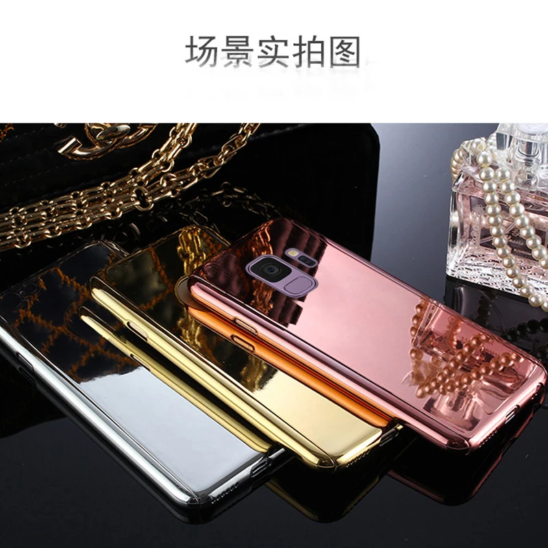 Coque чехол, чехол для samsung galaxy S9 Plus S 9 S9plus на покрытие зеркало 360 защитная задняя крышка с логотипом чехлы с закаленным стеклом