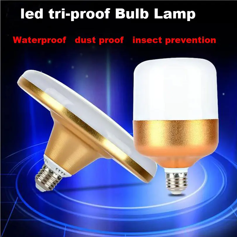 Goede Super heldere 220 v Tri Proof E27 LED UFO Lamp Lamp 10 w 15 w 20 w 30 w 40 w 50 w 60 w Aluminium Golden 5730 LED Licht waterdicht Lampada