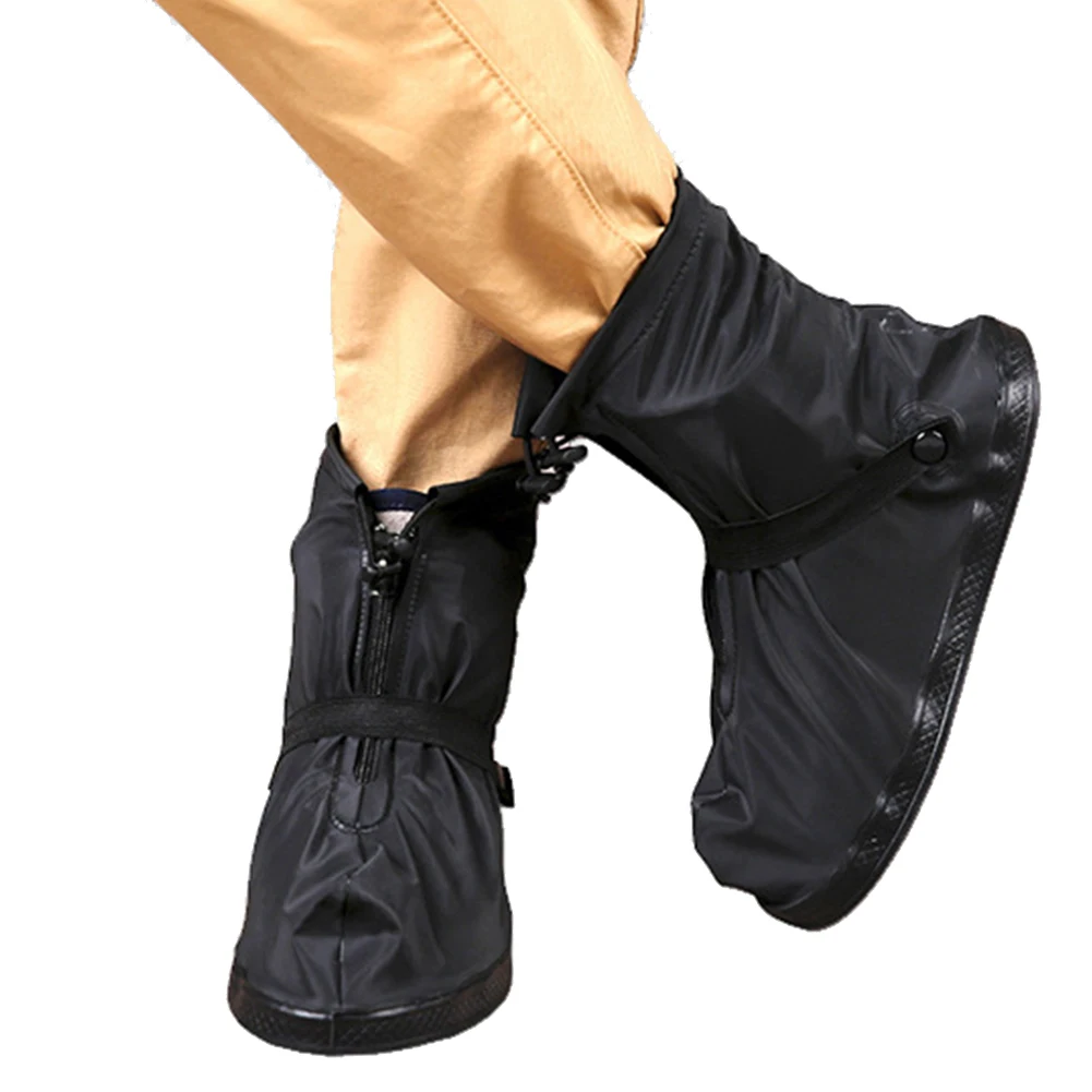 Shoe Cover Reusable Non-Slip Waterproof Wear-resistant Rainboots Unisex Overshoes Mid-tube#137