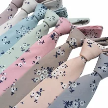 Стереоскопические Цветочные мужские галстуки, хлопок, галстук с растительным орнаментом, мужские красочные галстуки в повседневном стиле узкий галстук, тонкий обтягивающий галстук для свадьбы 7 см
