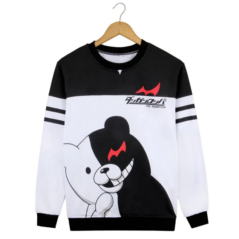 Аниме Danganronpa Monokuma Милая футболка с длинным рукавом футболка Косплей Костюм Dangan Ronpa толстовка мужская и женская Повседневная футболка