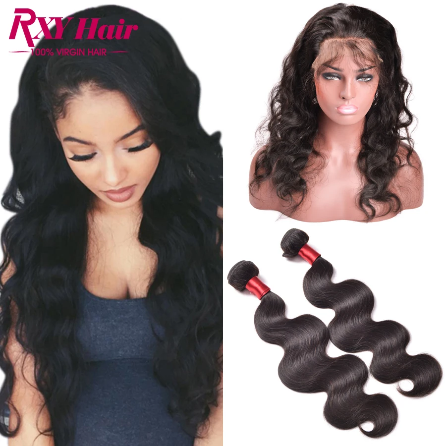 

360 Lace Frontal With Bundle 7A Brazilian Body Wave Virgin Human Hair Bundles With Closure 360 Lace Frontal Closure With Bundles