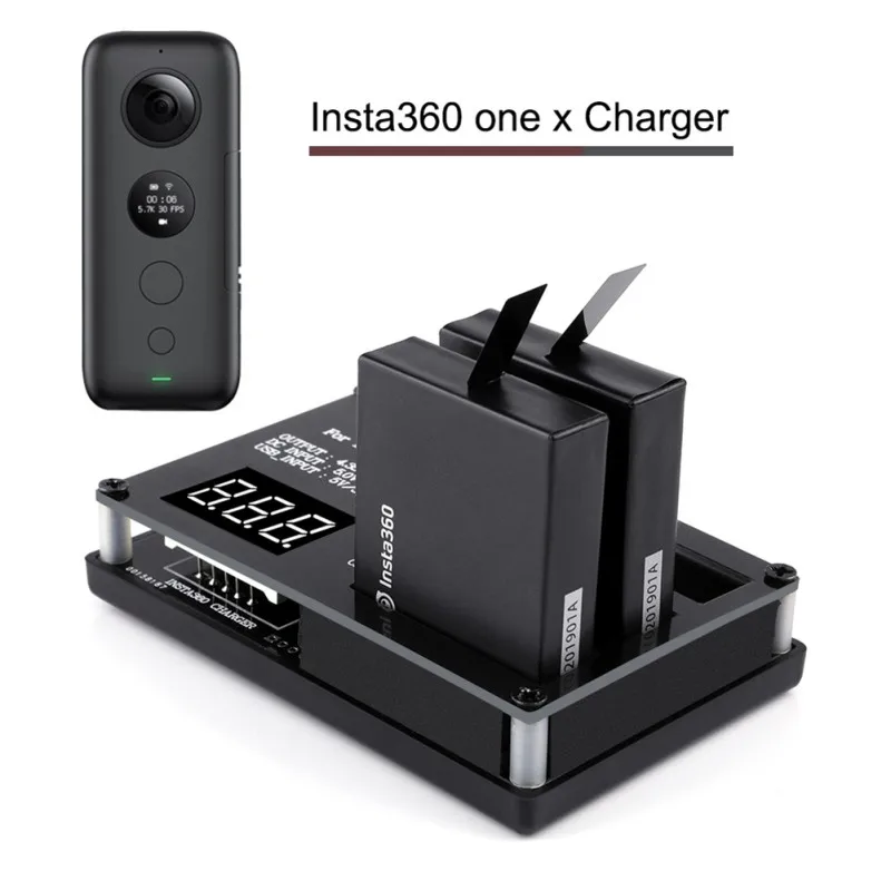 

For Insta360 One X one for three charger three electric charge with fast charge with display sports camera charger