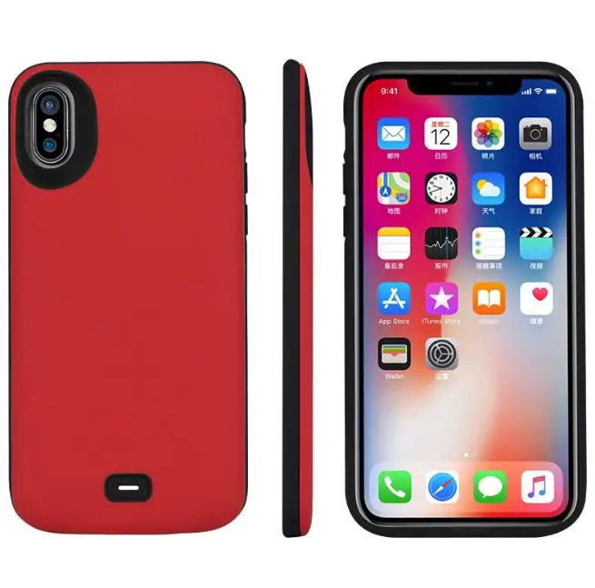 Egeedigi Силиконовый противоударный чехол для зарядного устройства для iPhone X XS 5000 мАч чехол для внешнего зарядного устройства тонкий чехол для внешнего зарядного устройства
