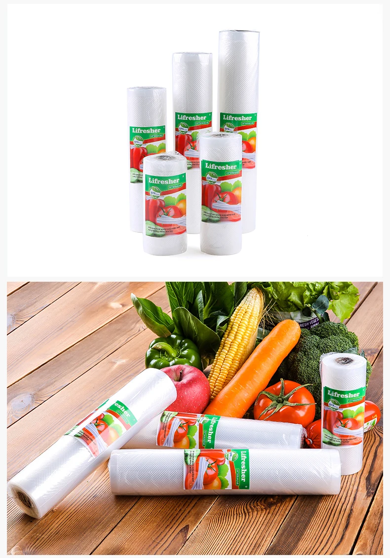 Пакеты для хранения пищевых продуктов VB01 вакуумные пластиковые рулоны нестандартного размера пакеты для кухонного вакуумного упаковщика для сохранения свежести продуктов