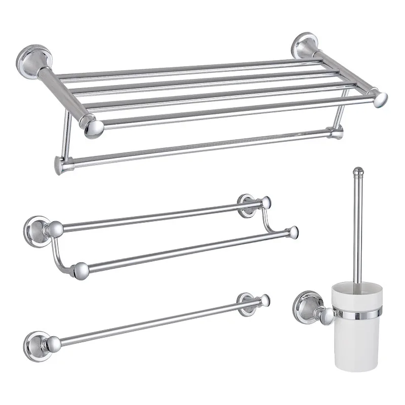 

Toilet whole copper plating hotel european-style bathroom towel rack set combination project hanging shelf Bath Hardware Sets