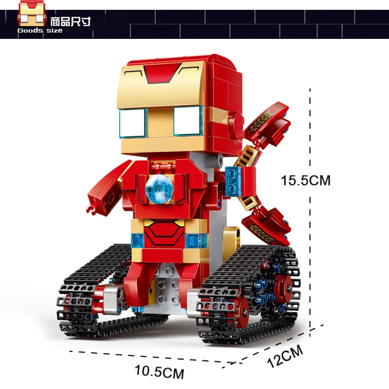 392pcs Technic Iron Man Tony Building Block Remote Control Smart Robot RC DIY car 4 stlys Gifts for Children Boys
