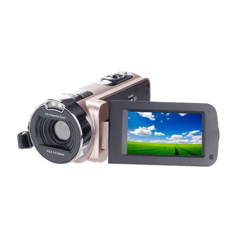 HDV-312P HD Digital Photo Камера 16X24 Мп 720 P профессиональные цифровые видеокамеры 2,7 дюйма TFT Вращения Экран с светодиодный заполняющий свет