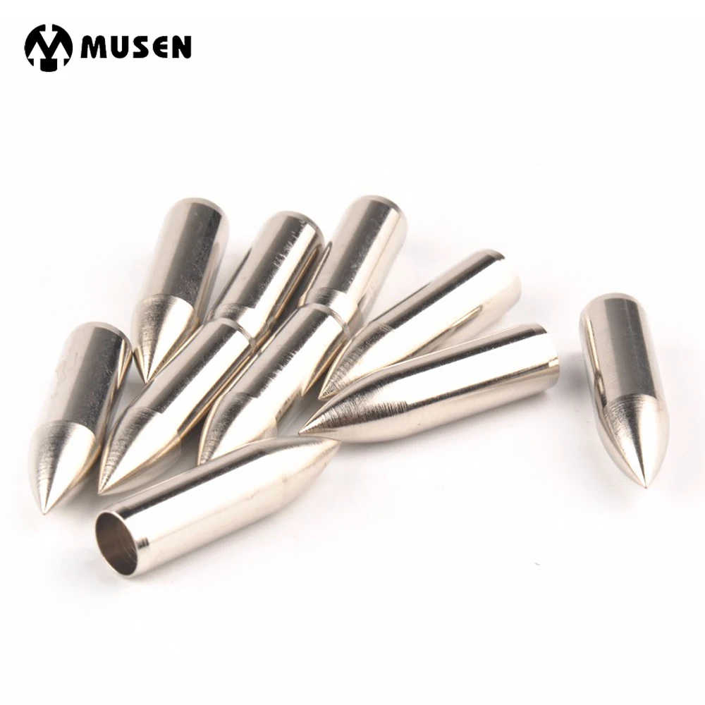 

High Quality 20/50/100pcs Sliver Color Arrow Heads Arrowhead Dimeter 8mm For Wooden Arrows Archery