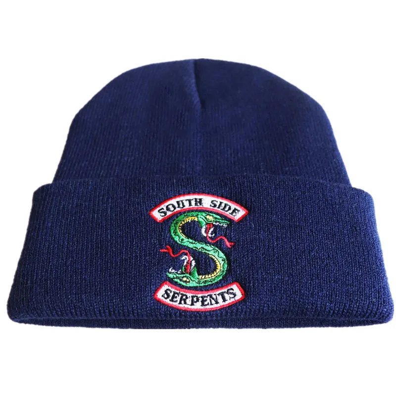 Ханука "South Side serpents" вышитые шляпа-Кепка с черепом в стиле «хип-хоп», вязанные шапки Однотонная повседневная обувь теплая зимняя шапка звезда Бейсбол Кепки - Цвет: Style 2