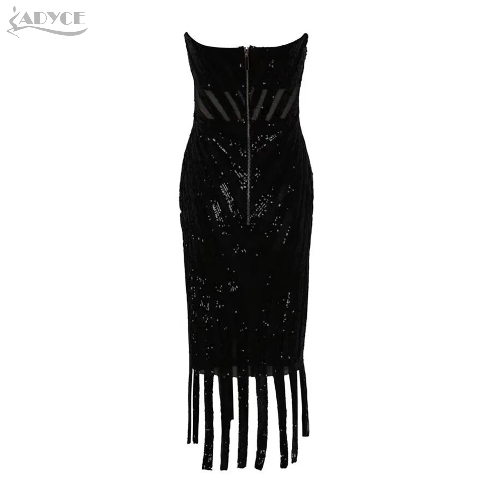 2019 Newest Summer Bandage Dress Women Celebrity tassels fringe  Sexy Night Out Party Dress Women Vestidos