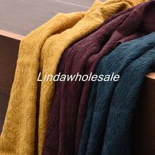 Однотонная хлопковая ткань жаккард Высококачественная льняная ткань, DIY весенне-осенний материал одежды, 130 см* 45 см(полуярд)/шт