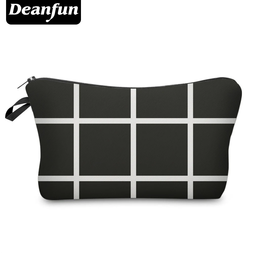 

Deanfun 3D Printed Cosmetic Bags Black Simple Travelling Necessaries Makeup Organizer for Women 50127 #