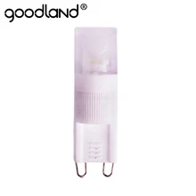 Goodland-Lámpara LED G9 regulable, 220V, 240V, 5W, lámpara de araña de cristal de alta potencia de cerámica, iluminación LED de grado 360, G9