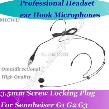 

MICWL Black Wireless Headset Omni- Directivity Microphone for Sennheiser G1 G2 G3 Beltpack System