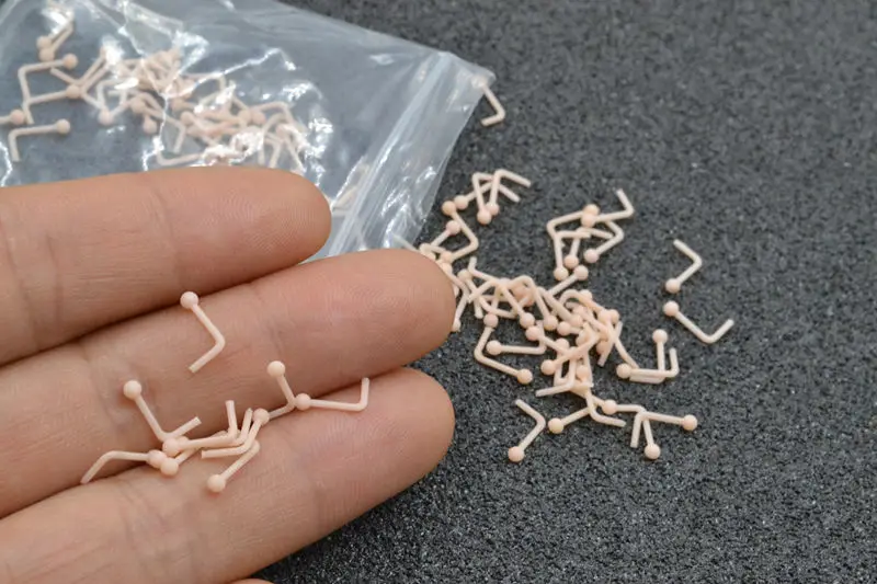 Free shippment LOT100pcs NOSE RETAINERS HIDE PIERCING CLEAR NOSE RING