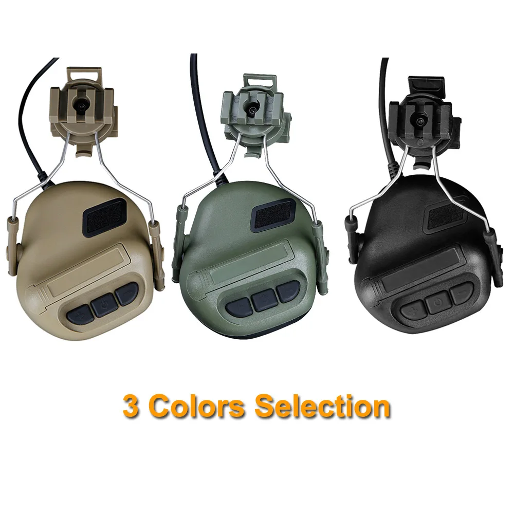 Fone de Ouvido Fone de Ouvido com Capacete Conjunto para Rápido Capacete ao ar Tático Capacete Militar Ferroviário Adaptador Peltor Livre Tiro Comtac com 6 Fone de ouvido tático capacete militar fone