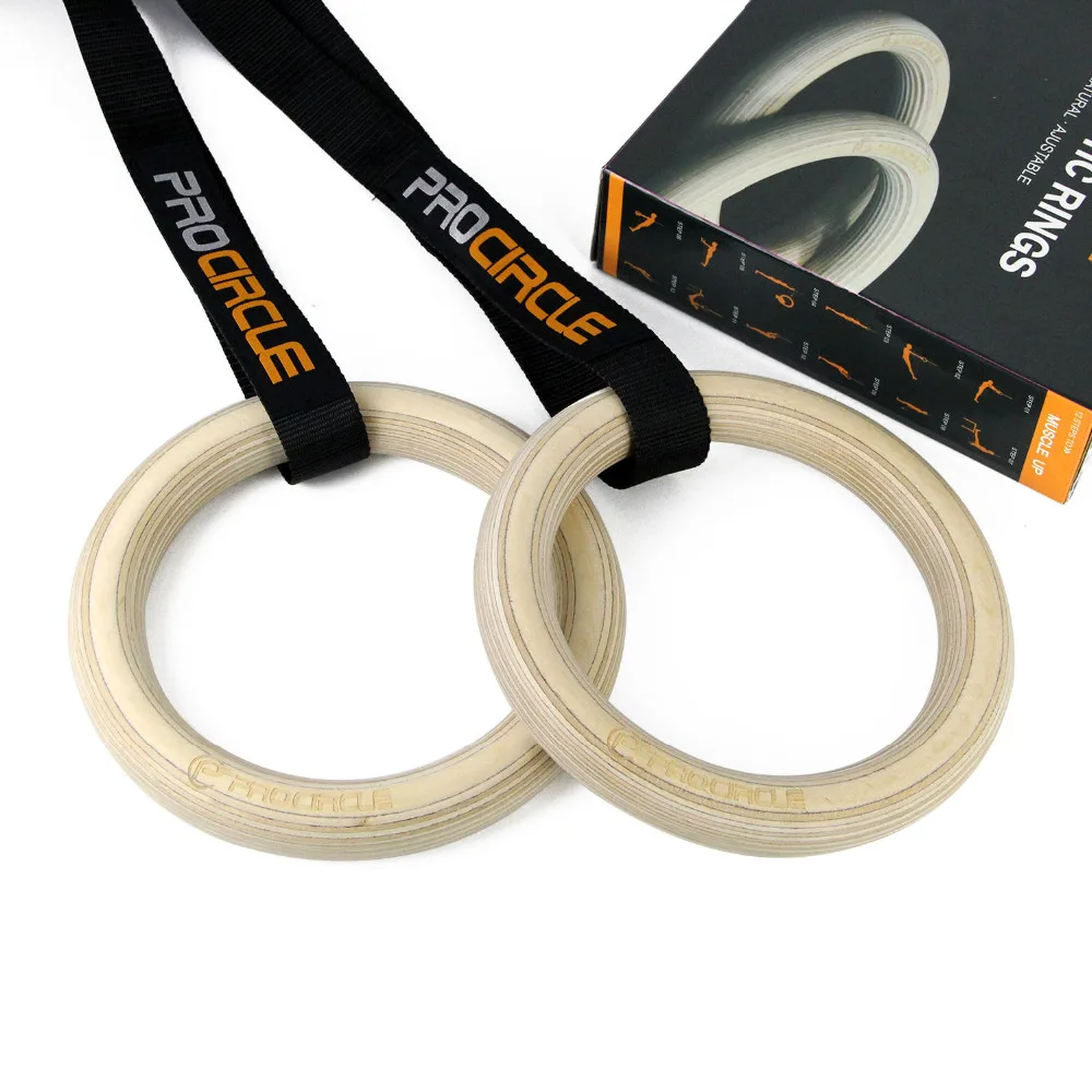 Buy Procircle Wood Gymnastic Rings Gym Rings with