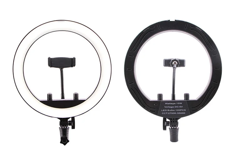 Светодиодный кольцевой светильник для селфи 10 дюймов с регулируемой яркостью, кольцевой светильник для камеры телефона с подставкой, штативы, зажим для телефона для макияжа, видео в живую студию