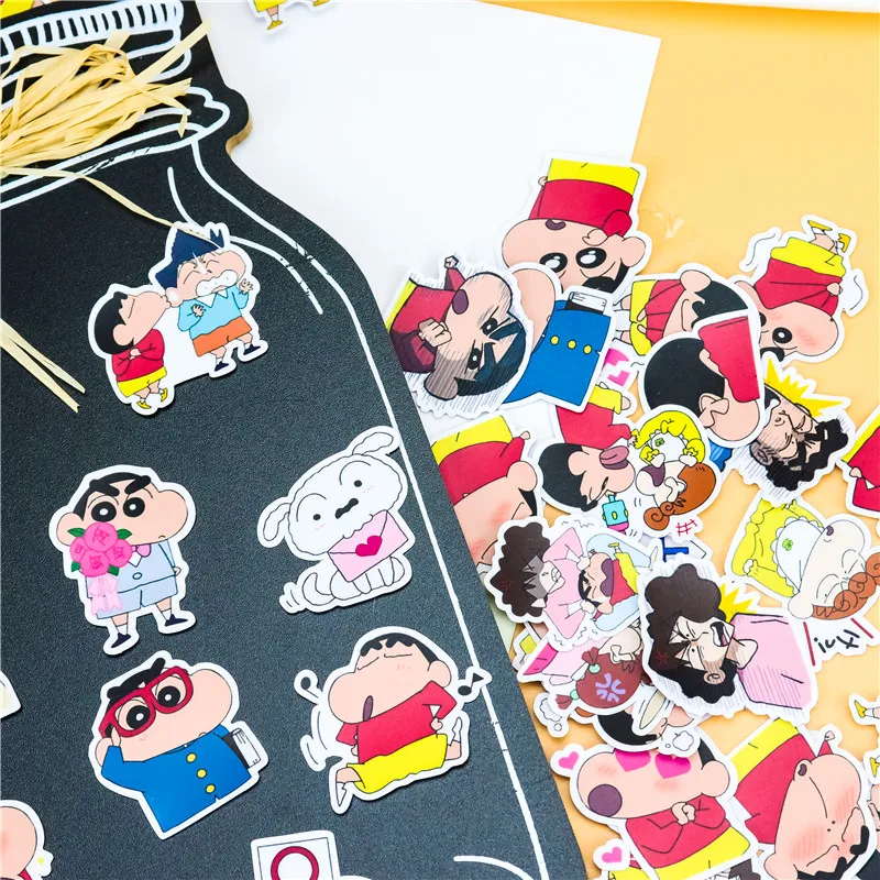 40 шт. креативные милые самодельные наклейки crayon Shin chan nowara shnnosuke для
