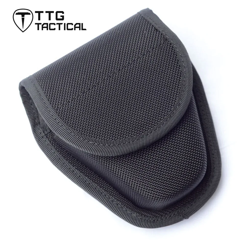 

TTGTACTICAL Military Security Enhanced Molded Handcuff Case Belt Mounted Police Single Handcuff Pouch Case Black