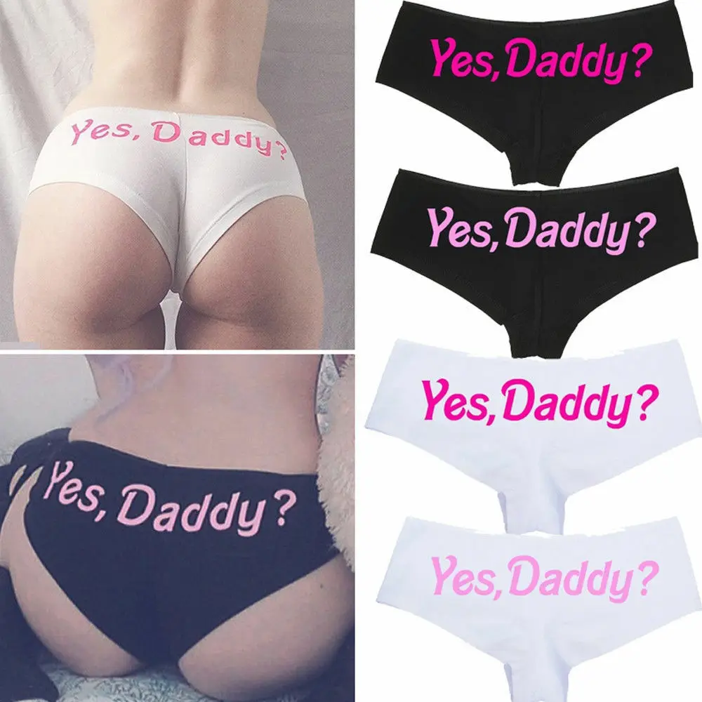 Yes Daddy? Сексуальные трусы Бесшовные женские забавные нижнее белье, трусики, нижнее белье трусики стринги трусики