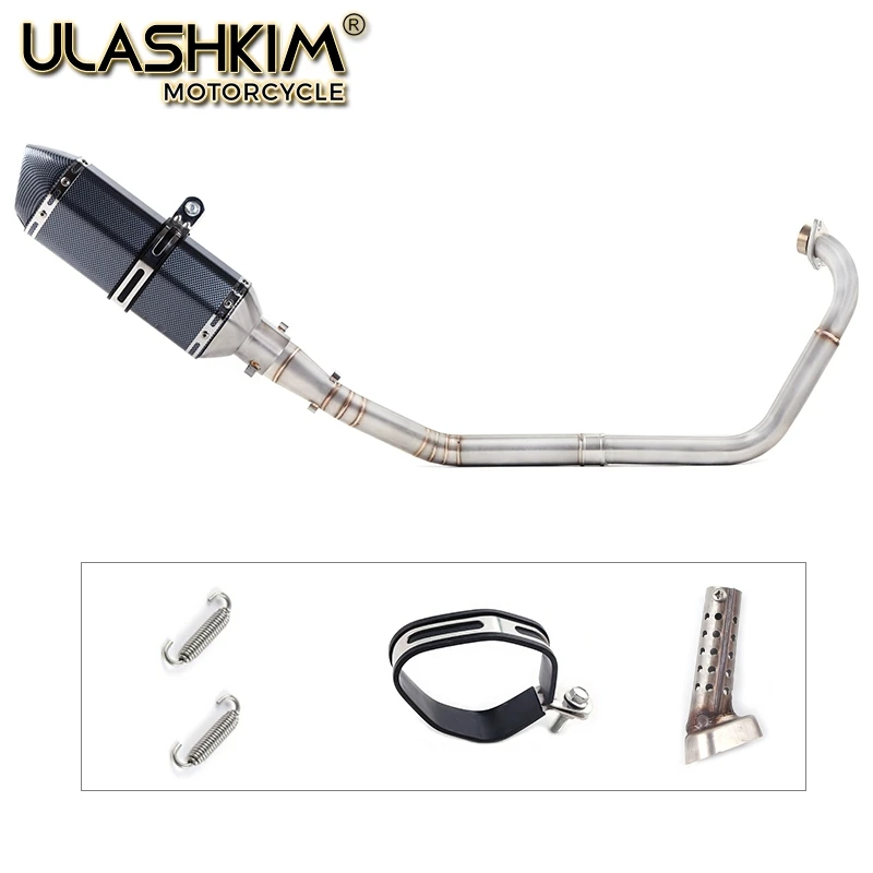 Motorcycle Full Exhaust Escape System Modifed Middle Link Pipe Slip On For yamaha YZF-R125 YZF R125 2008-2017