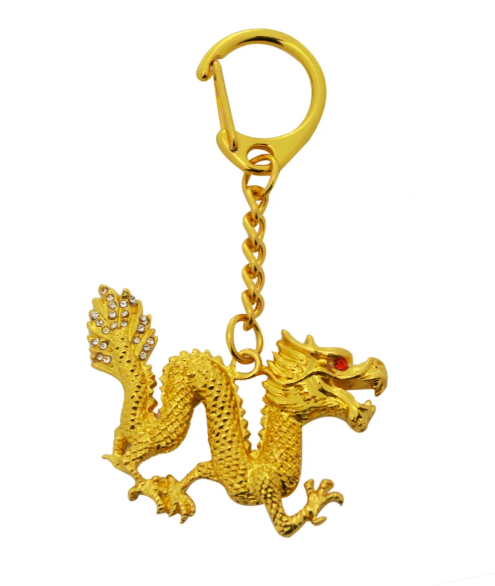 

2017 New Feng Shui Bejeweled Dragon Keychain W2383