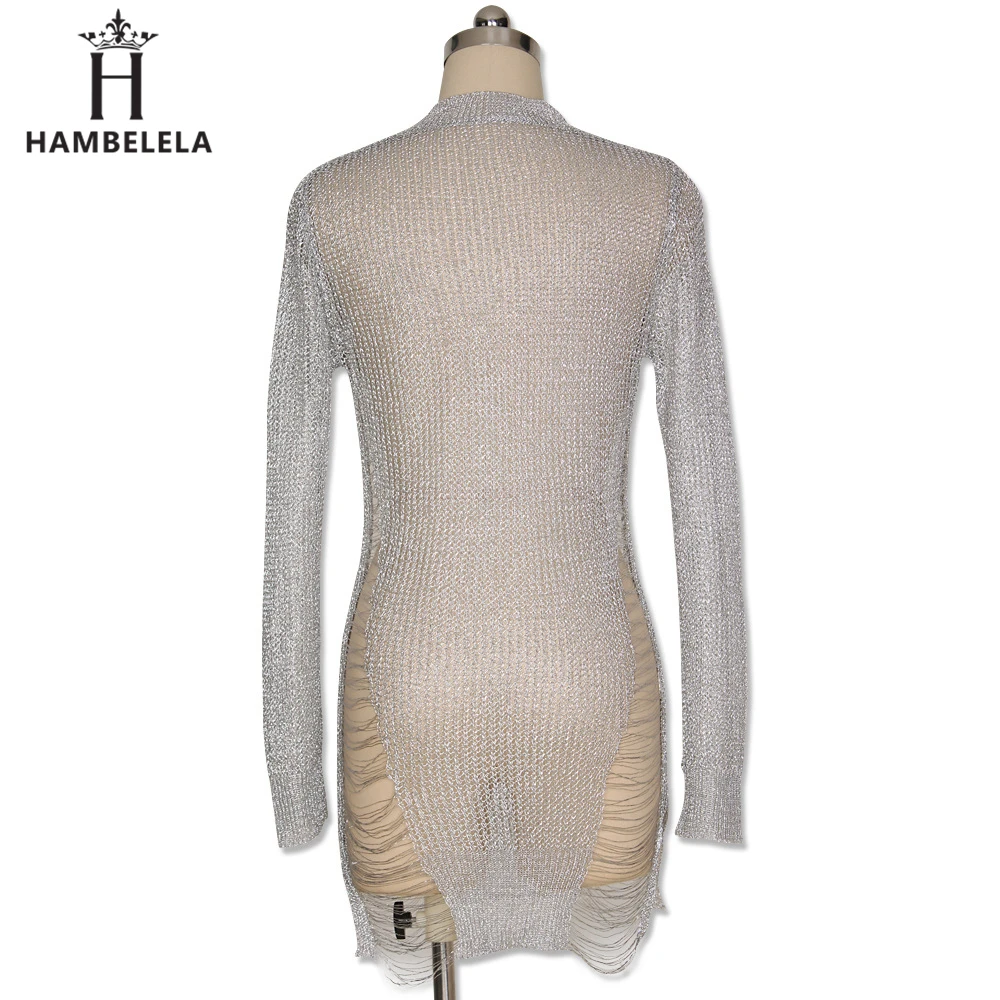 Hambelela Women Sexy Crochet Mini Dress Knitted Bodice with Shred Detail Long Sleeve O-Neck 2017 Latex Sexy Ladies Sweater Dress (11)