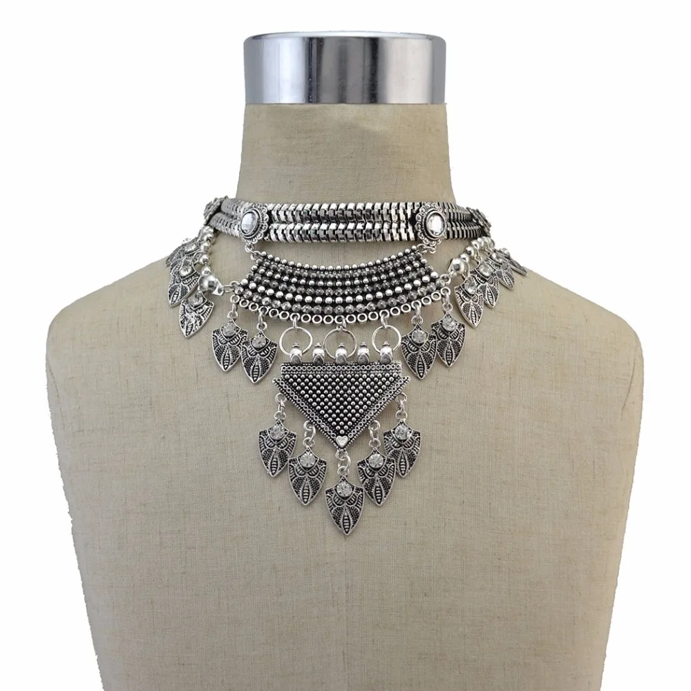 

Egyptian Fashion Maxi Necklace Women Choker Vintage Bohemian Necklace & Pendant Leaf Gypsy Ethnic Statement Turkish Jewelry