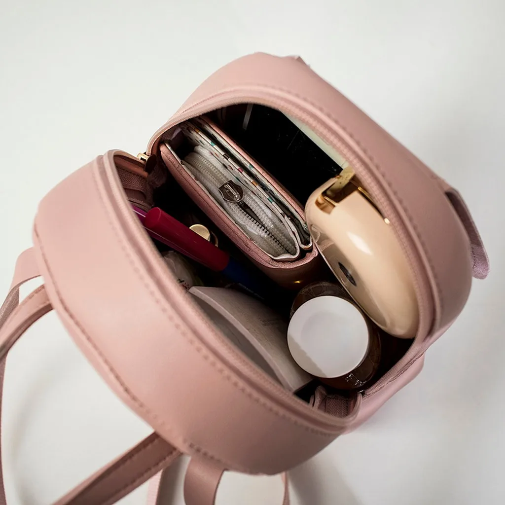 Новая стильная сумка для монет для девочек, Модный маленький мини-рюкзак для девочек с отверстием для наушников, студенческие сумки через плечо, кошелек для мобильного телефона