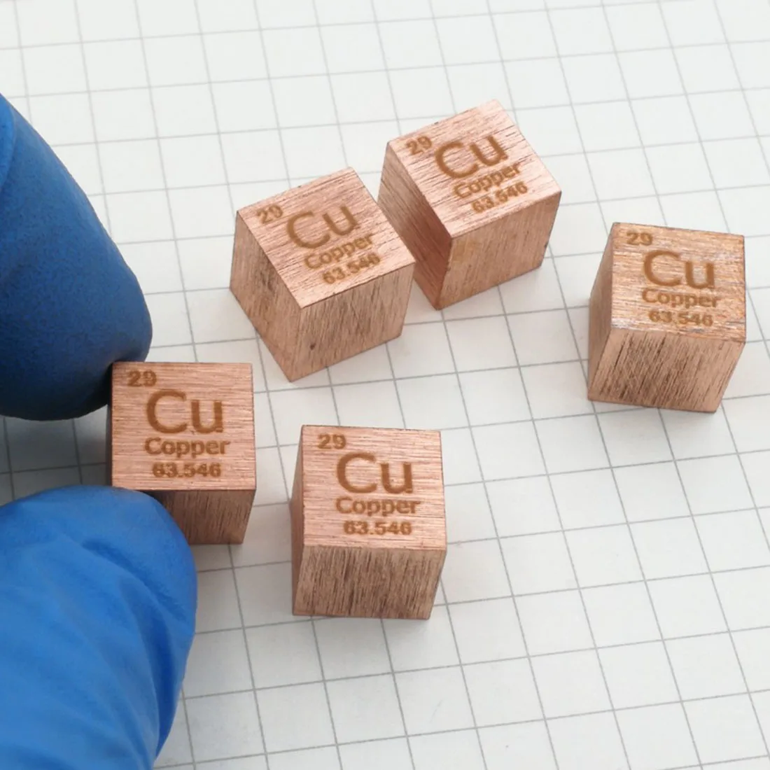  10mm (Cu≥99.9%) Wiredrawing Copper Cube Periodic Table Of Elements Cube Cu Hand Made DIY Crafts Dis