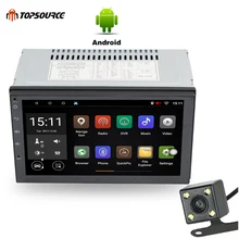 TOPSOURCE  7003 2 Din 7'' Car Radio Player Android 1G/16G  GPS Navigation Bluetooth  Car MP5 Player  Rear View Camera WiFi