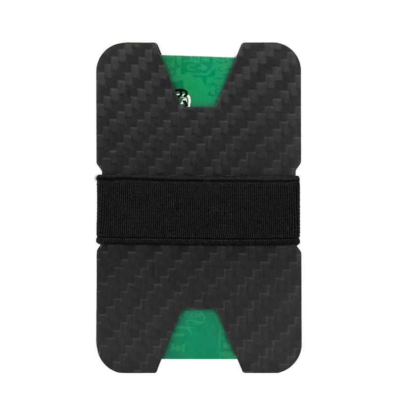 Углеродного волокна Кредитная Держатель для Карт RFID Блокировка тонкий дорожный кошелек Id минималистский передний карман Для мужчин