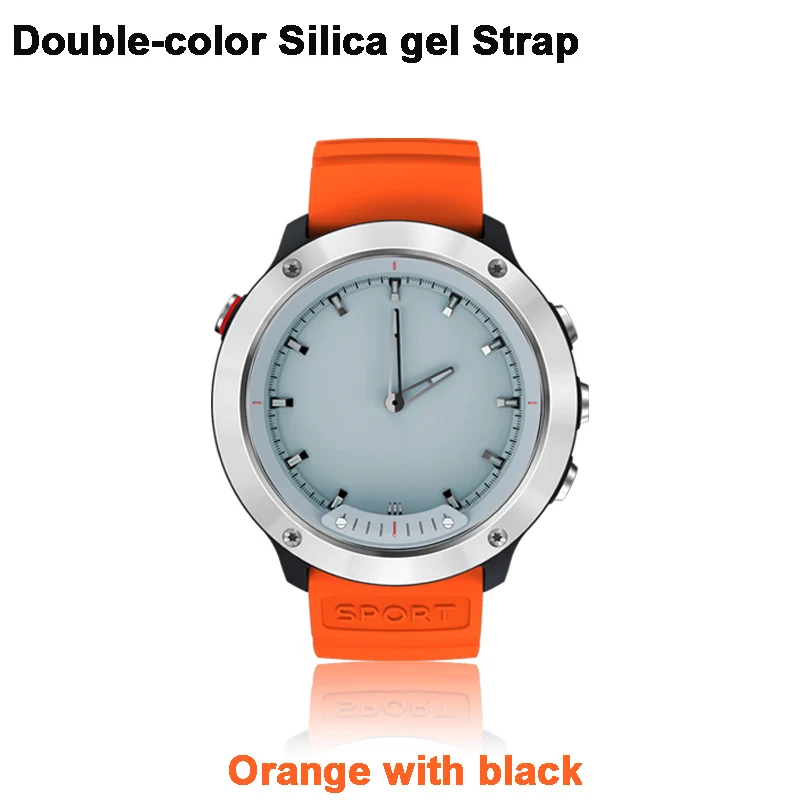 M5 Смарт-часы мужские IP68 Водонепроницаемый Прозрачный экран монитор сердечного ритма часы из нержавеющей стали смарт-браслет для IOS Android - Цвет: Orange with Black