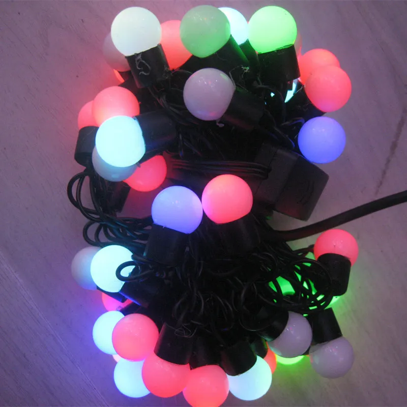 

5M 50LEDS Ball Holiday Christmas RGB fairy lights led Changing with Linkable Ball String Christmas Xmas Lights