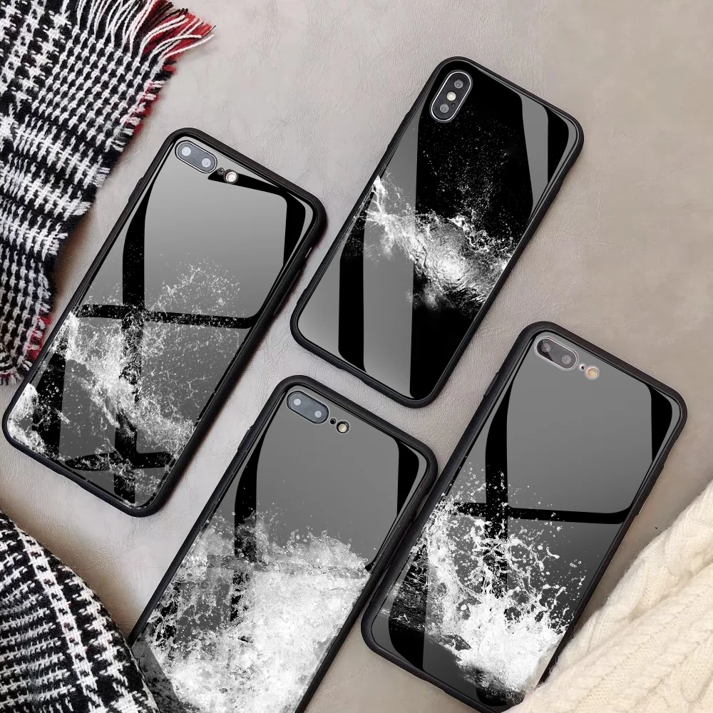 DIY стеклянный чехол для телефона iphone 11ProMax 6s XS абстрактный пользовательский из