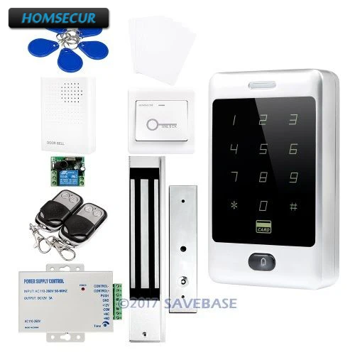 

HOMSECUR Waterproof Door Lock 13.56Mhz IC Access Control System+Tamper Alarm+Doorbell