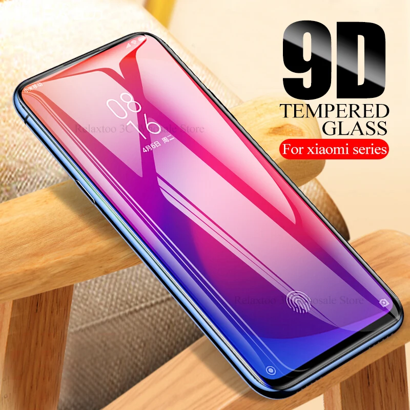 

9D Full Glue protective glass For xiaomi mi 9t mi9 9 t a2 lite cc9 cc9E tempered glas xiomi xaomi redmi 7a 6a note 6 7 pro Film