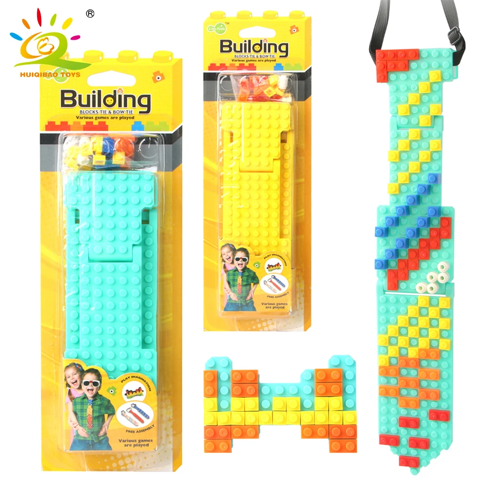 

Building Blocks Of Necktie Base Plate Minecrafted Legoing Technic Creative Bricks Funy Bowtie BasePlate Kids Toys