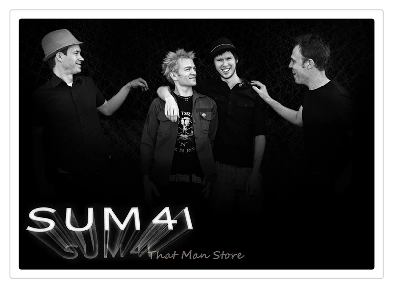 Sum 41 плакат Рок-н-ролл белый крафт-бумага плакат декоративный Рисунок для бара ядро студенческого общежития подарок - Цвет: Бургундия