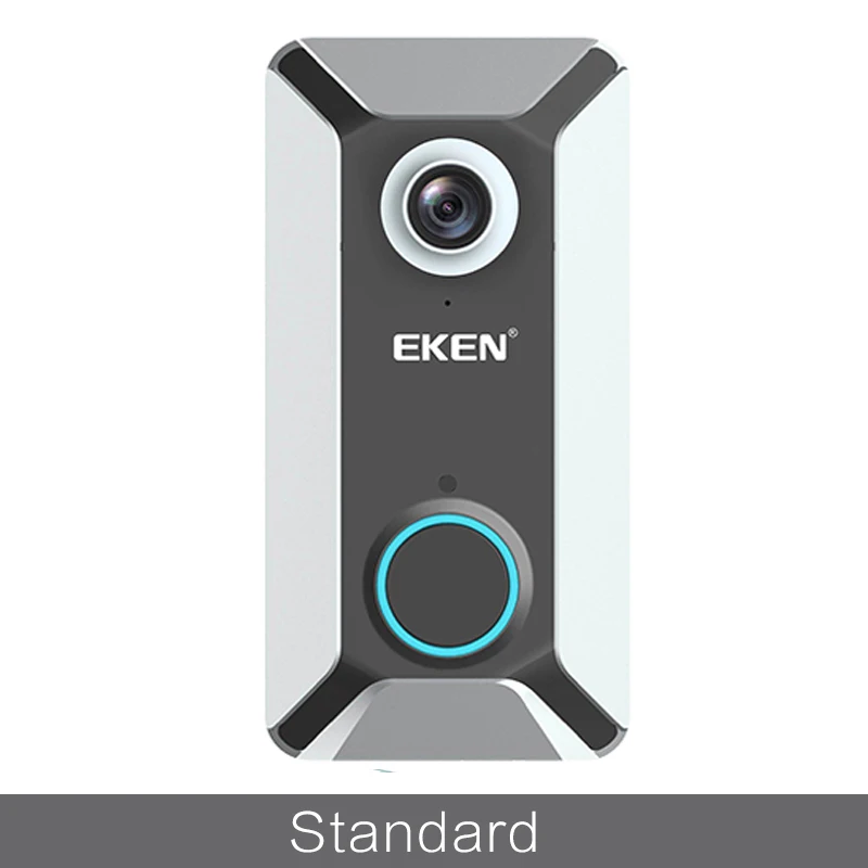 Eken V6 Серебряный 720P wifi водонепроницаемый видео дверной звонок камера умный беспроводной облачный накопитель Домашняя безопасность домофон дверной Звонок - Цвет: Standard