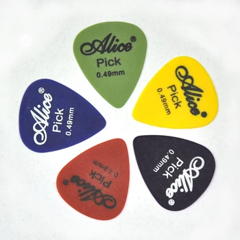 

Lots of 100pcs Alice AP-T 0.49mm Delrin Guitar Picks Plectrums Mixed Colors