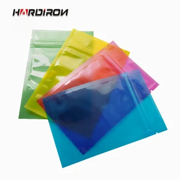 

HARDIRON Color Thick Transparent Ziplock Bag Fruit Flower Tea Film Powder Trial Decoration Gift Plastic Package Sack